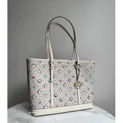 Michael Kors Jet se travel large tz shoulder tote vanilla