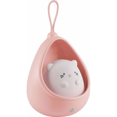 Led Детски ориентация лампа със сензор kitty led/0, 5w/5v usb розов (sa2130)