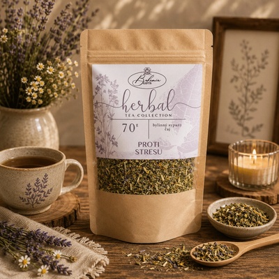 Bohemia Bylinný čaj proti stresu plátěný pytlík 70 g