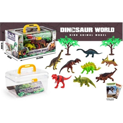 Комплект от 8 бр динозаври за игра в куфар