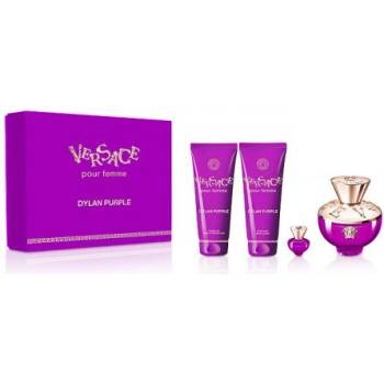 Versace Dylan Purple - Подаръчен комплект за жени: 100мл парфюм EDP + 5мл парфюм EDP + 100мл лосион за тяло + 100мл душ гел