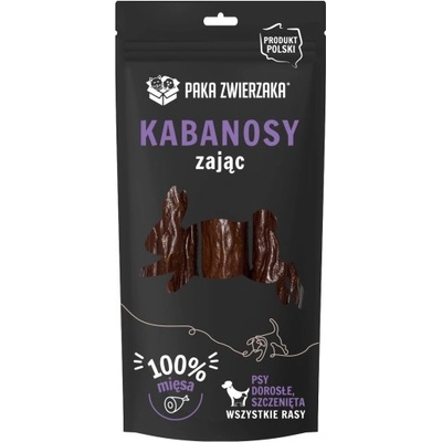 Paka Zwierzaka ПАКЕТ ЗА ДОМАШНИ ЛЮБИМЦИ - 3 колбаса кабанос от заек (80 г)