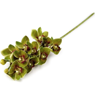 Umělá orchidej dlouhá Varianta: 2 zelená sv., Balení: 1 ks