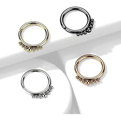 Šperky eshop náušnice z chirurgické oceli řetízek křížek a čiré zirkony V10.18 Černá