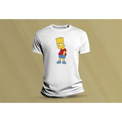 Sandratex dětské bavlněné tričko Bart Simpson bílá
