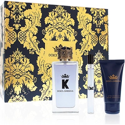 Dolce&Gabbana K by Dolce & Gabbana подаръчен комплект Man Eau de Toilette 100 ml + балсам за след бръснене 50 ml + Eau de Toilette 10 ml