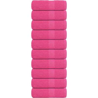 vidaXL Кърпи за пране FROGN 10 бр. Розови 30x30 см 360 г/м2 (137042)