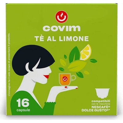 COVIM Тe Al Limone 16 бр Чай с лимон на капсули съвместими с Dolce Gusto