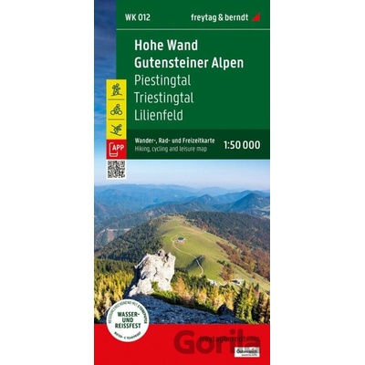 Hohe Wand - Gutensteiner Alpen, Wander-, Rad- und Freizeitkarte 1:50.000, freytag & berndt, WK 012