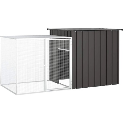 vidaXL Klec pro kuřata 200 × 91 × 100 cm, pozinkovaná ocel, antracitová 9799.171544