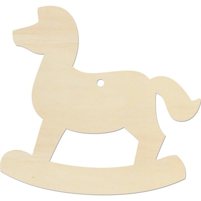 LYMFY Koník 9x9,6 cm prírodné drevo
