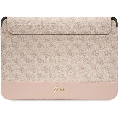 Guess pouzdro na laptop 14" růžové 4G pruh s kovovým logem GUCS14PS4SGP