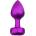 X Fun Алуминиево дилдо Butt Plug "SENSUAL PURPLE" 7 см