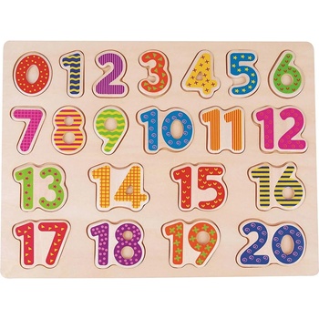 Lelin Дървен пъзел Lelin - Числата от 1 до 20 (L20001)