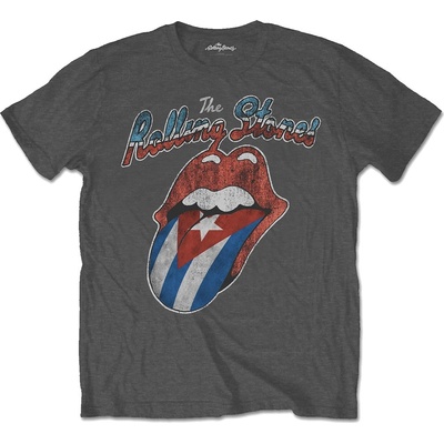 Rolling Stones tričko Rocks Off Cuba šedá