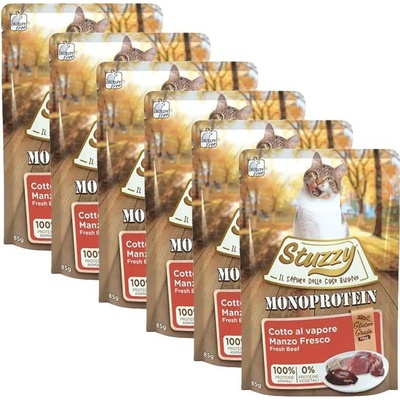 Stuzzy Cat Monoprotein GF hovädzie 6 x 85 g