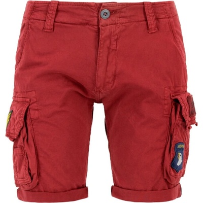 Alpha Industries Crew Patch Short červené