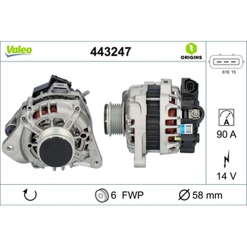 Alternátor VALEO 443247