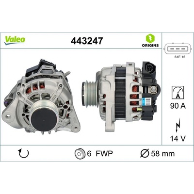 Alternátor VALEO 443247