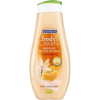 Soraya Fresh & Creamy krémový sprchový gel s vyživujícím účinkem med a mandarinka 500 ml