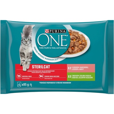 Purina One cat Morka a losos 4 x 85 g