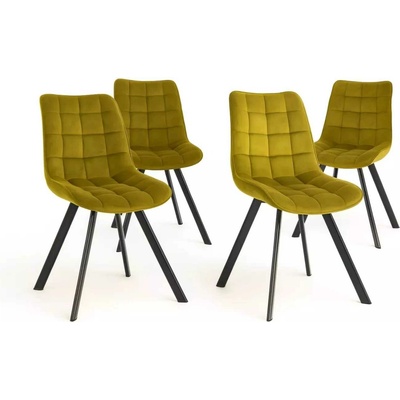 LuxuryForm Design Orlen Velur žlutá 4 ks