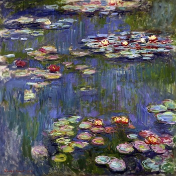 Fedkolor Репродукция на Клод Моне - Водни лилии 3, 70 x 70 cm The Japanese Footbridge - Fedkolor (Claude Monet_56_70x70)