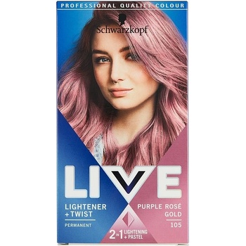 Schwarzkopf Live Linghtener Twist Purpure Rose Gold 105 zlatoružová farba na vlasy