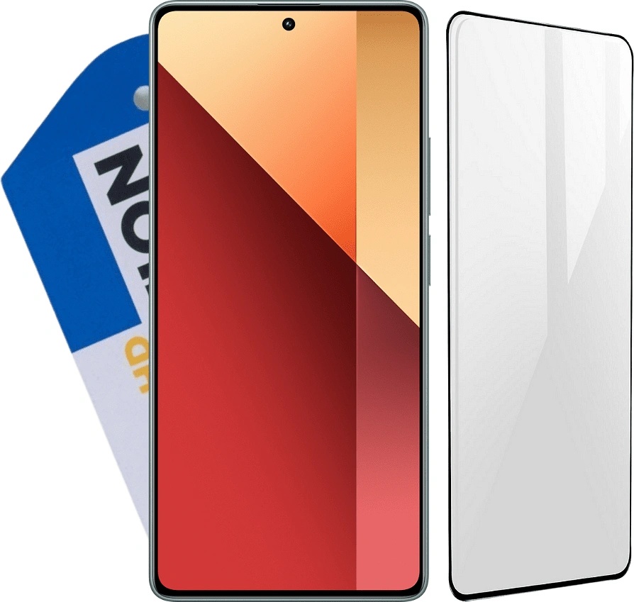 ofisitebg Удароустойчив стъклен full протектор за Xiaomi Redmi Note 13 Pro