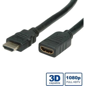 Valueline HDMI удължителен кабел Value 11.99. 5574 TM 1m Черен (11.99.5574)