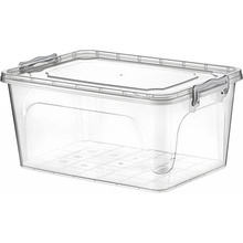 HOBBYLIFE Box s víkem Multi nízký 20 l, transparentní