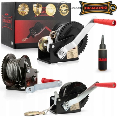 Ručný lanový navijak Dragon Winch 545 kg, 10 m, 4 mm