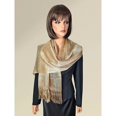 Classic Scarf slavnostní třpytivá zlatá šála s lurexem – Hledejceny.cz
