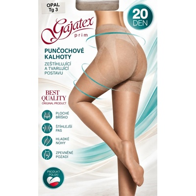 Gajatex-Prim PUSH-UP 20 DEN zeštíhlující a tvarující punčochové kalhoty OPAL TĚLOVÁ