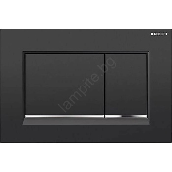 Geberit 115.883. KM. 1 - Бутон за промиване Sigma30 24, 6x16, 4 cm черен/лъскав хром (GB0040)