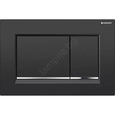 Geberit 115.883. KM. 1 - Бутон за промиване Sigma30 24, 6x16, 4 cm черен/лъскав хром (GB0040)
