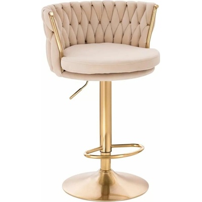 LuxuryForm Design Lyon Velur na zlatom tanieri krémová