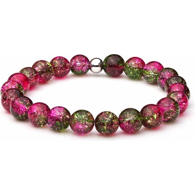 BudNej minerálny náramok FUCHSIA KRIŠTÁL MN1046