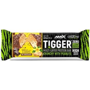 Amix Nutrition Tigger Zero / Low Carb Protein Bar [60 грама] Ванилия с карамел