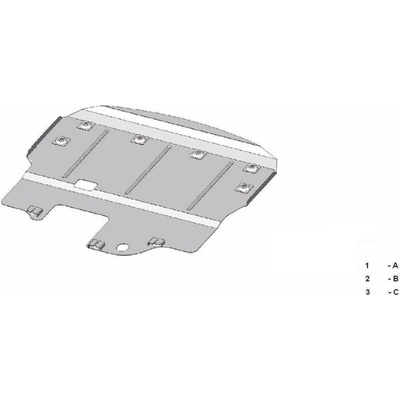 Kryt pod motor HYUNDAI i40 Estate Van (VF) all - Plech - 8595698044259