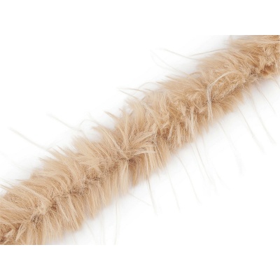 Všívací oděvní / dekorační kožešina s dlouhým chlupem šíře 6 cm Varianta: 6 béžová velbloudí, Balení: 1 m 60988/157873/282695