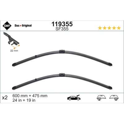 SWF Visioflex Set 600+475 mm 119355
