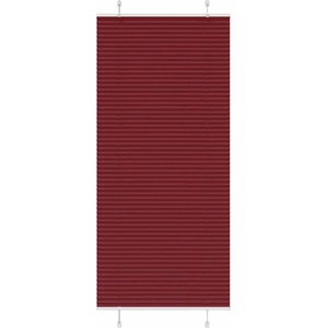 vidaXL Плисирана щора, бордо червена, 85x200 см, ширина на плата 84, 4 см, полиестер (4015259)
