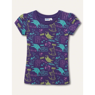 Winkiki kids Wear dívčí tričko Cool Cat fialová