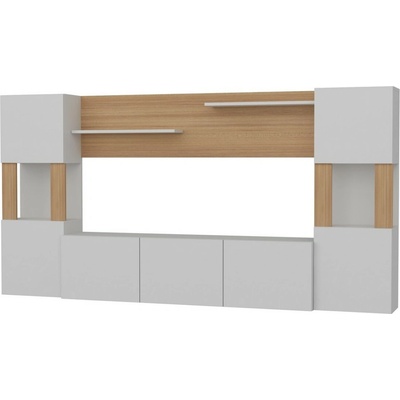 Obývací stěna Lore White and Teak