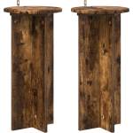 vidaXL Стойка за растения 2 бр. Опушен дъб 29, 5 x 29, 5 x 60 см (899722)