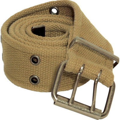 VINTAGE opasek dvojitá přezka KHAKI