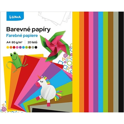 Papír LUMA barevný A4 20ks – Zboží Dáma