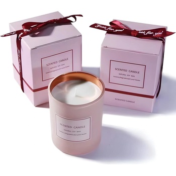 HARAHU Соява ароматна свещ - Розова / Синьо камбанка kp32751 (32751)