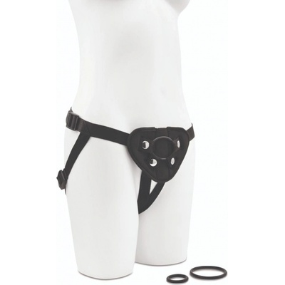 Me You Us Strap-on Harness, univerzální černý strap-on postroj s O-ring